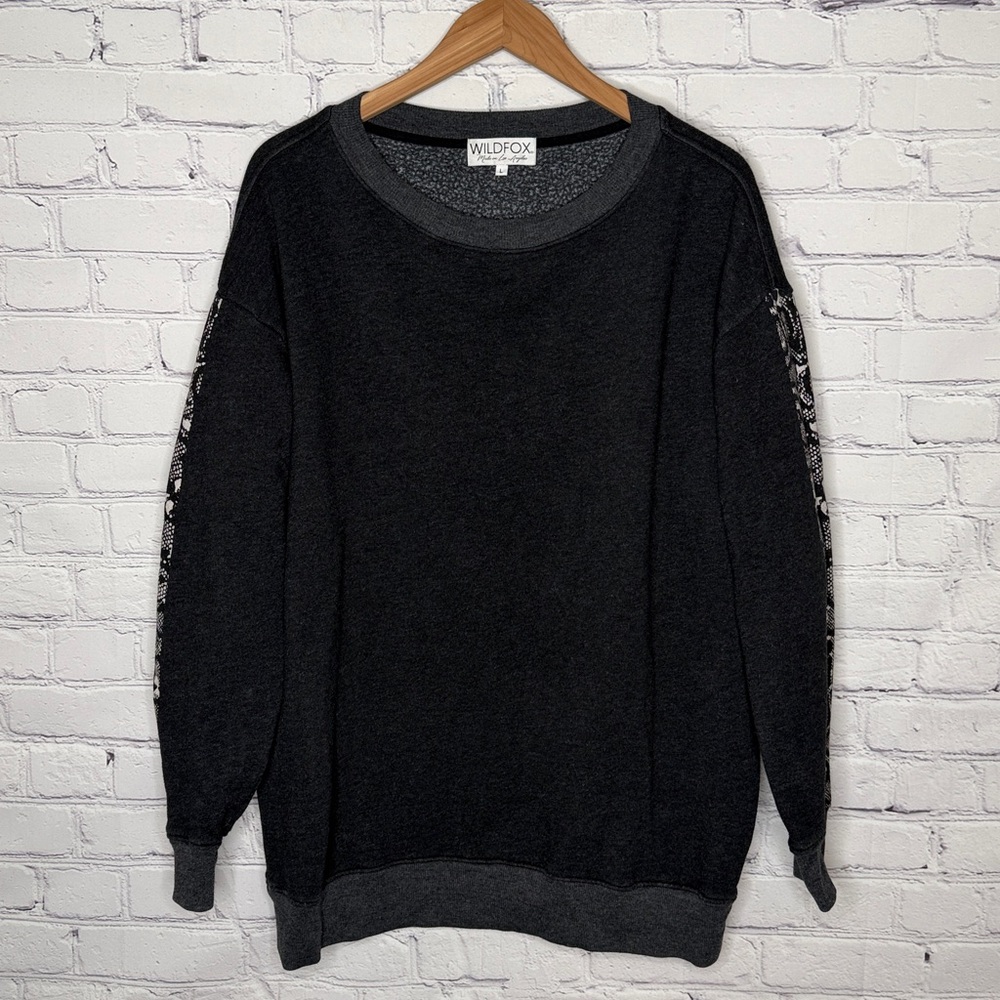 Wildfox Python Track Roadtrip Sweatshirt Size Lar… - image 2